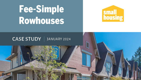 Banner photo: Small Housing Case Study - Fee Simple Rowhouses