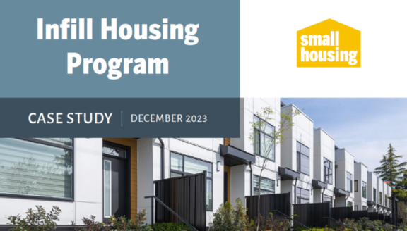Cover photo: Small Housing Case Study - Infill Housing Program