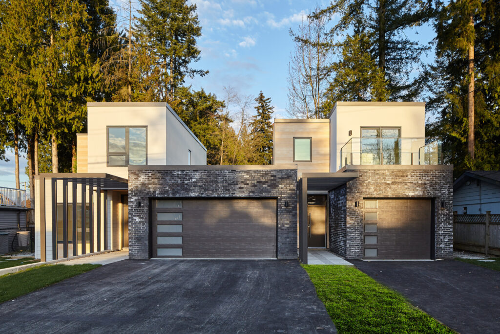 Duplex with secondary suite in larger side; Project Team: Project Mint; Photo Credit: Nick Bray. 3 units; Duplex; 1 blg