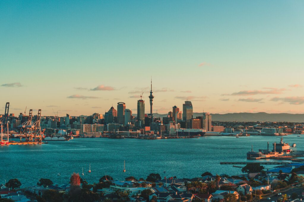 Aerial shot of Auckland, NZ